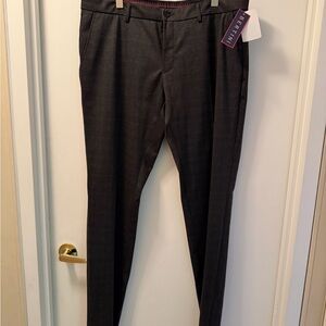 NWT Men's Brown Plaid Dress Pants